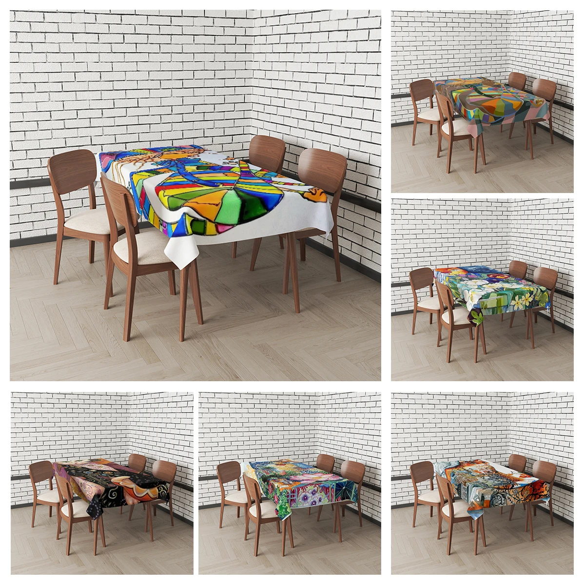 Home tablecloths for dining table decoration Natural and Animal Styles rectangular table accessories cloth Anti-stain tablecloth