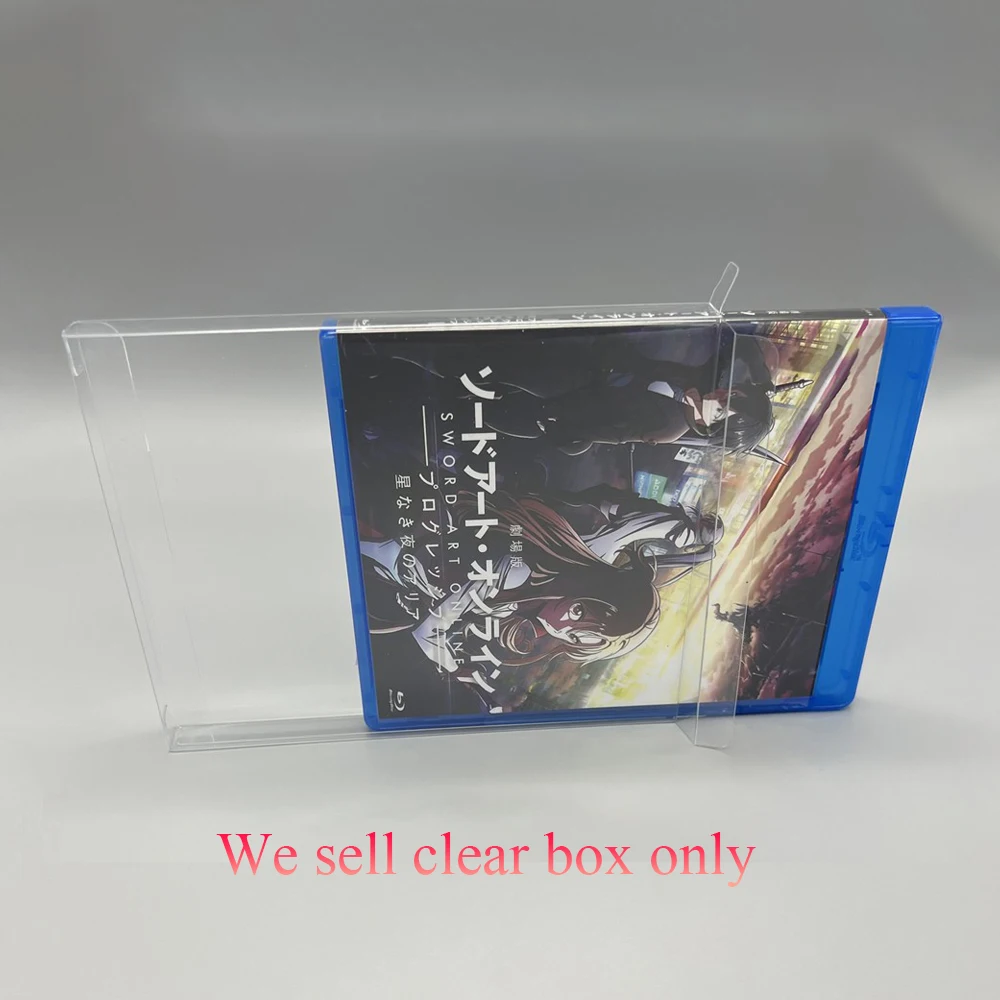 Transparent PET plastic cover protective box for Blu ray BD game colorful box storage display box