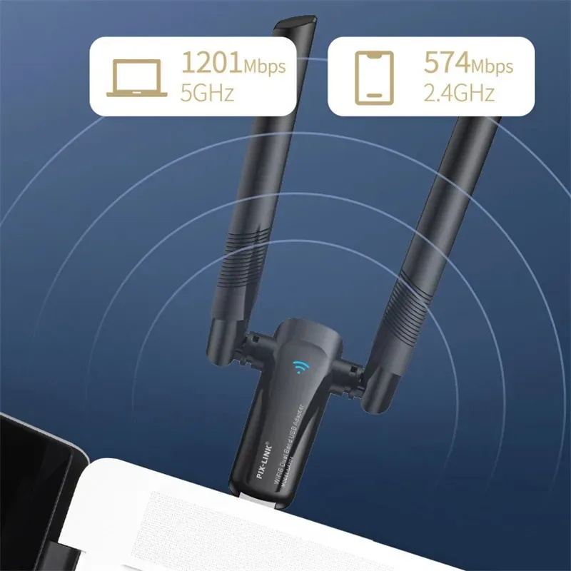 1800mbps WIFI 6 USB adaptér 5g/2.4ghz USB 3.0 wi-fi dongle bezdrátový 802.11ax sit' karta vysoký vybojovat anténa pro okna 10 11