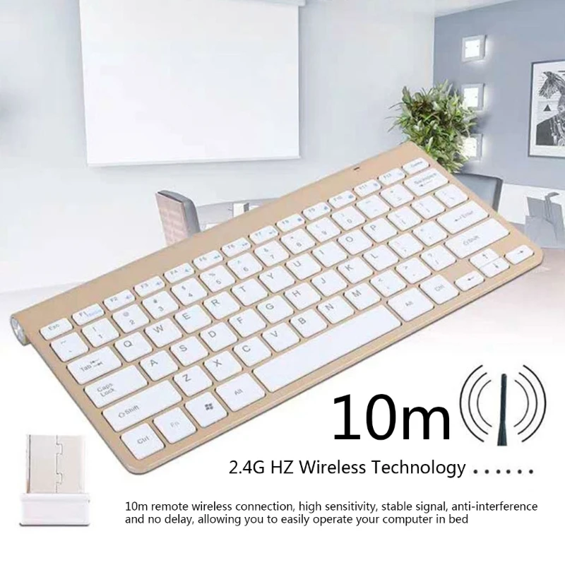 2.4Ghz Wireless Keyboard and Mouse Set 10M Range Mini Keyboard Mouse Combo Set For Notebook Laptop Desktop PC Computer