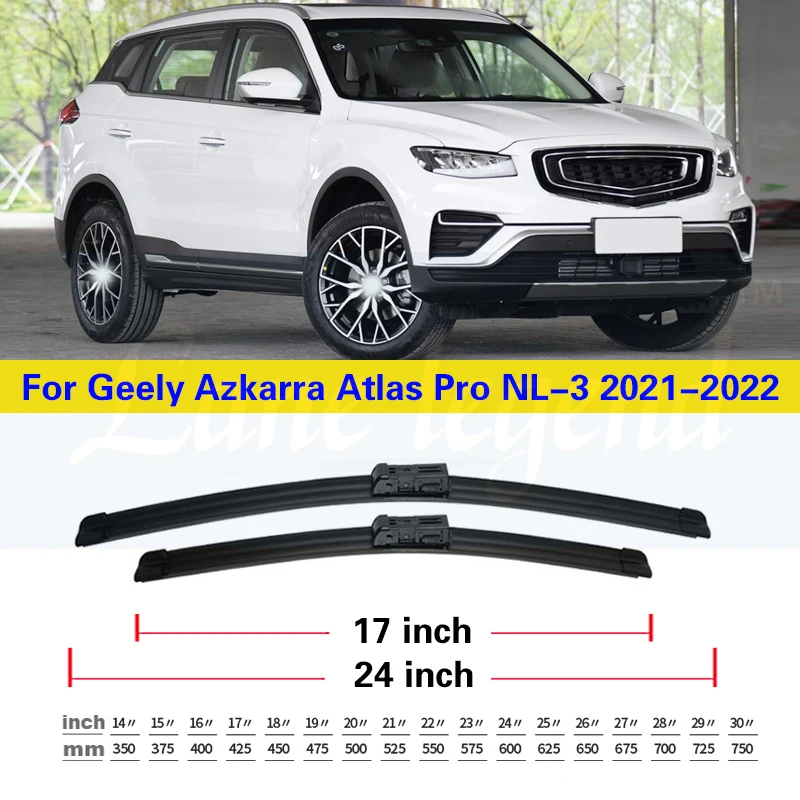 Car Wiper Blades For Geely Azkarra 2021 2022 Atlas Pro NL-3 Front Windscreen Windshield Accessories Wiper Blade Brushes Cutter