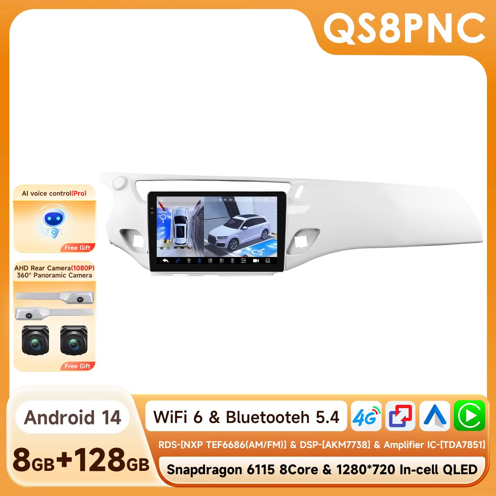 Android autoradio voor Citroen C3 DS3 2010-2016, autoradio met DSP, GPS, Carplay, intelligente multimedia en video via Snapdragon 6115
