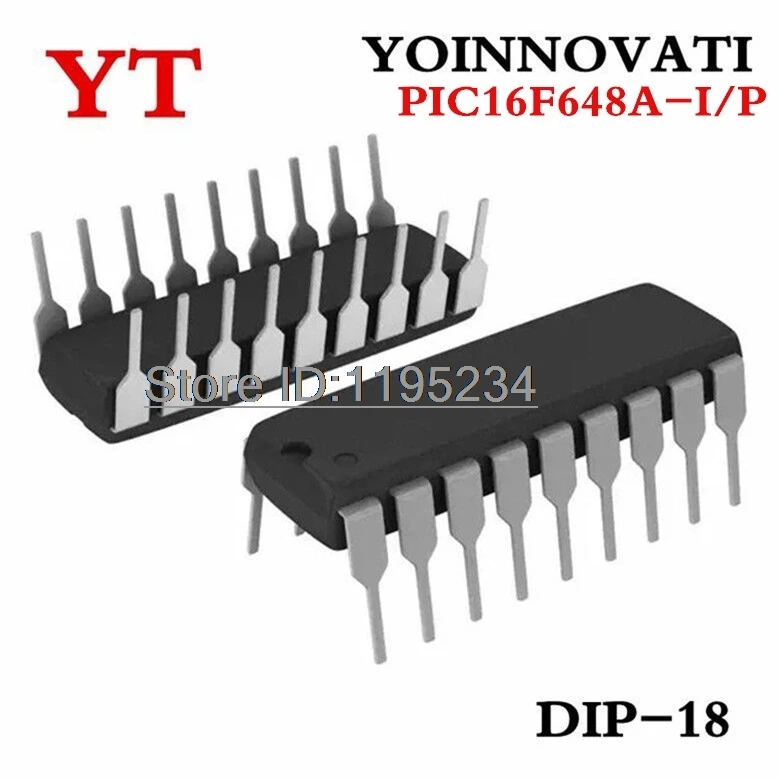 

10 шт./лот PIC16F648A-I/P PIC16F648A 8BIT 7KB FLASH MCUIC DIP18 лучшее качество