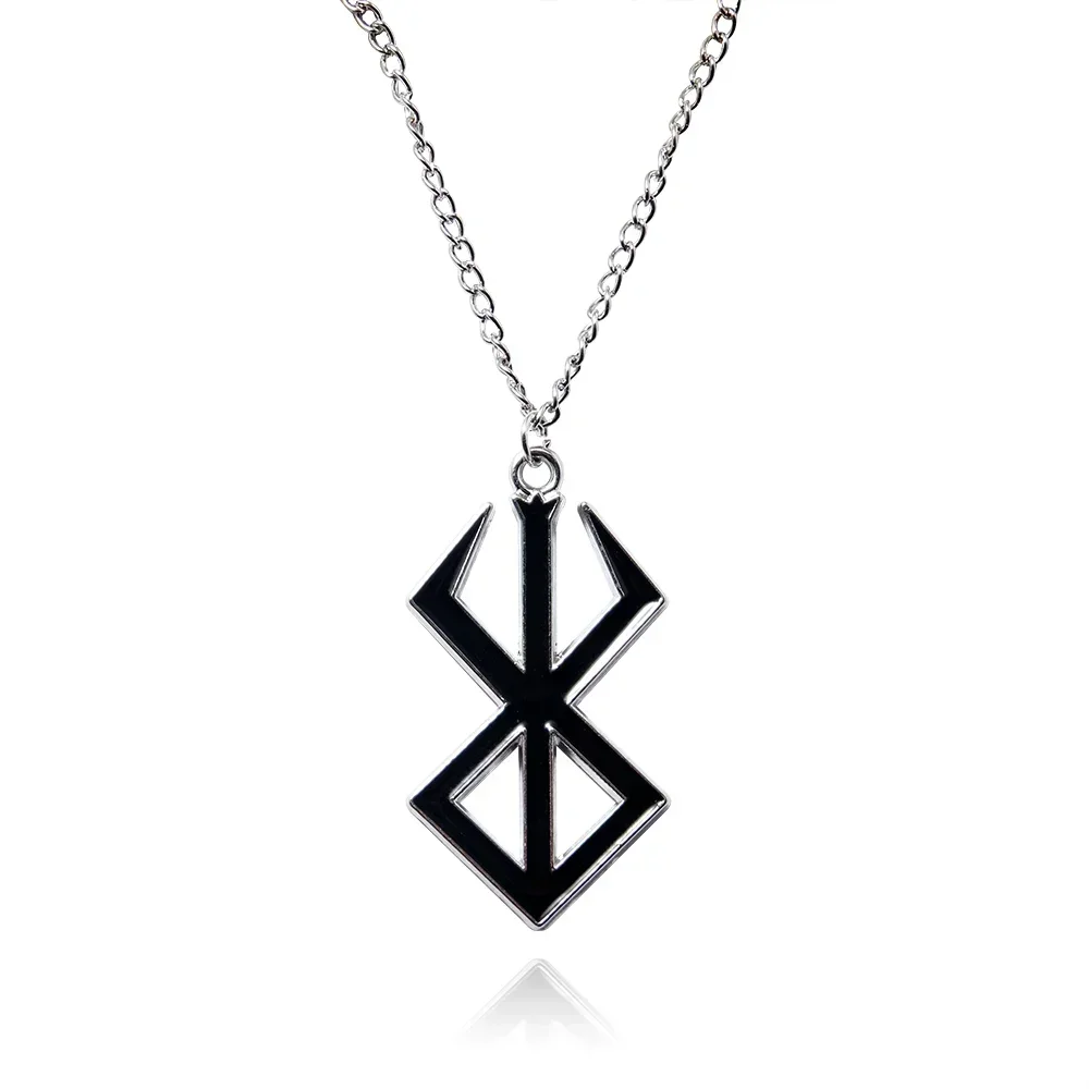 Nuevo Anime Berserk collar con logotipo negro tripas espada Logo colgantes Unisex joyería de disfraz decoración collar accesorios regalo de Halloween