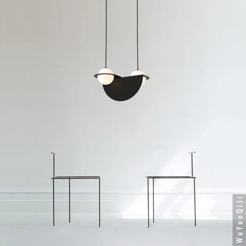 

Simple Modern Creative Model Room Bedroom Chandelier Nordic Minimalist Milk Tea Shop Clothing Store Shaped Decorative Lights
