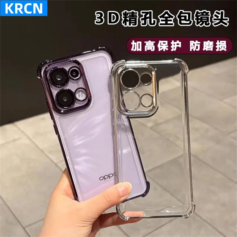 Case For Oppo Reno 15F 15 Pro 14 5G Reno14 F 13 F Camera Protection Electroplated Transparent Silicone Cover Shockproof Bumper