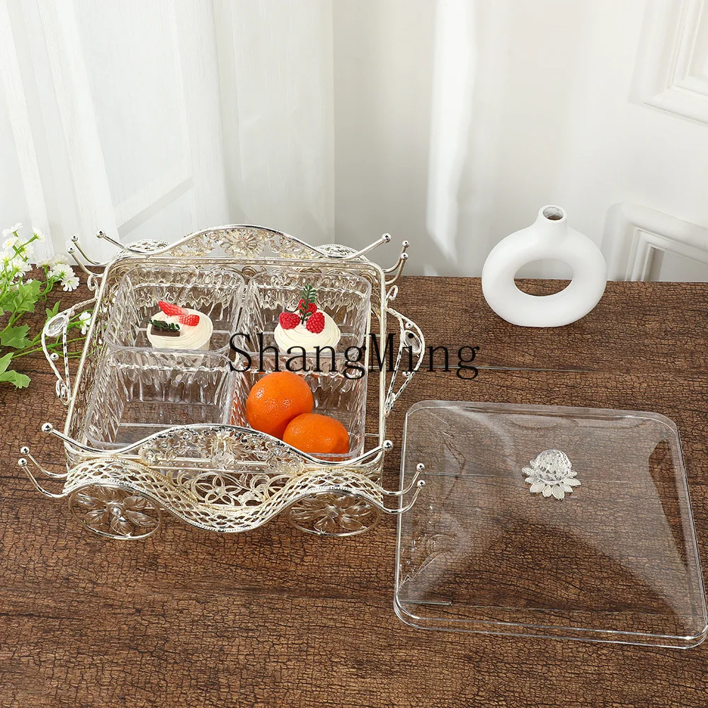 

XH light luxury model dried fruit box acrylic transparent fruit plate ornament hotel KTV front desk candy plate decoration