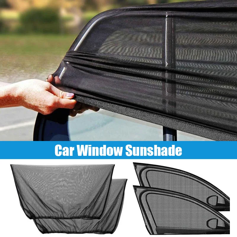 Car Window Sunshade Front Rear SUV Curtains Protection Repellent Mosquito Mesh Net Sunshade Auto Accessories