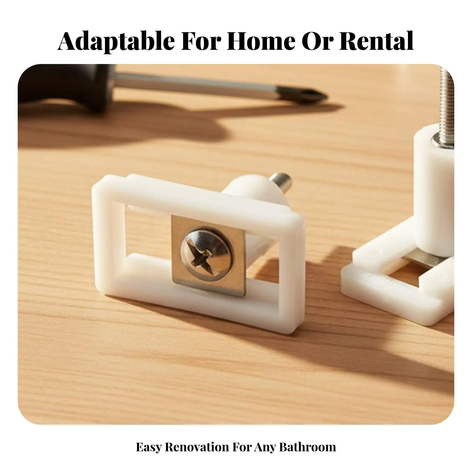 

2 Pieces Toilet Seat Hinge Bolt Set Universal Fit Toilet Seat Hinge Bolt Waterproof for DIY hobbyists, Landlords