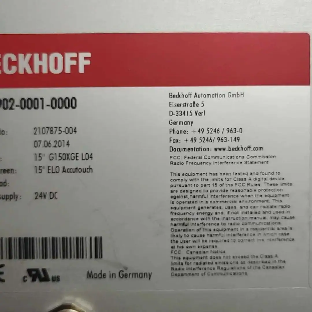 CP7902-0001-0000 Operation Panel for Beckhoff