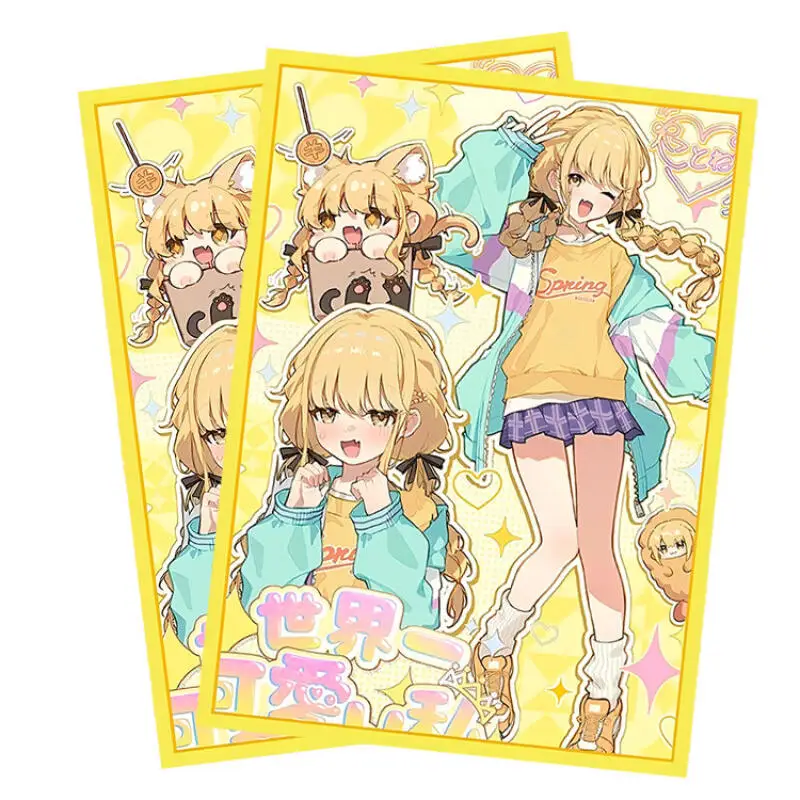 60pcs/set Gakuen Idolmater Kotone Fujita Flash Card Sleeve Anime Game Collection Card Protective Cover Gift Toy 66*91mm