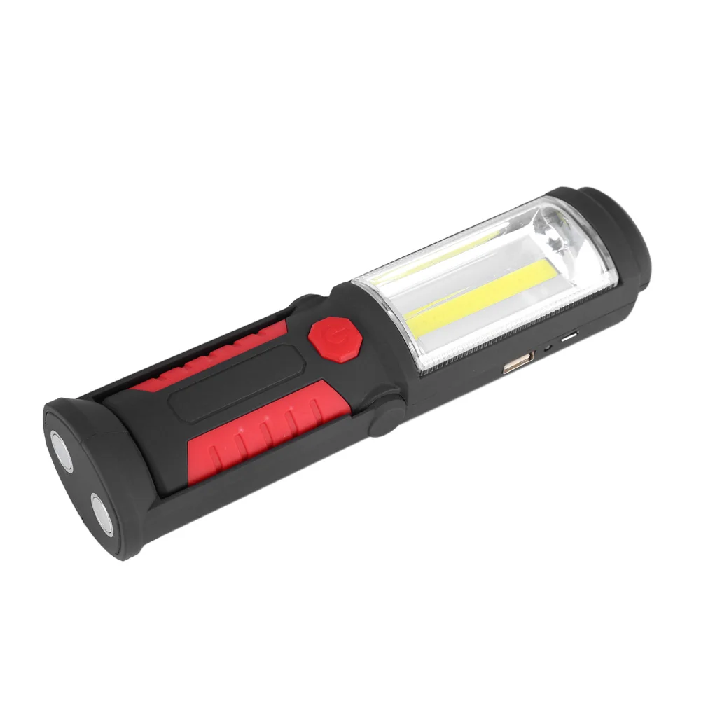 

3W Rechargeable COB LED Flashlight Camping Emergency Work Light With Magnetic Stand