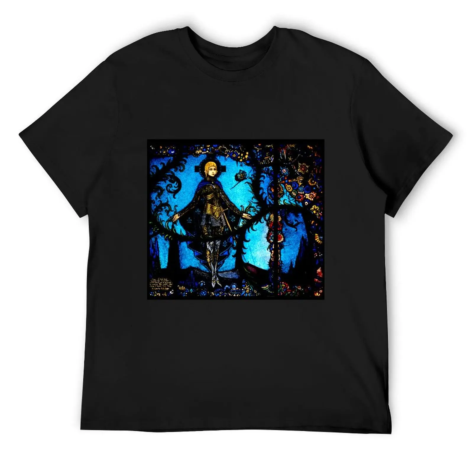 Saint Joan Heritage Geneva Window - Harry Clarke T-Shirt vintage sports fans t shirt men 100℅ cotton