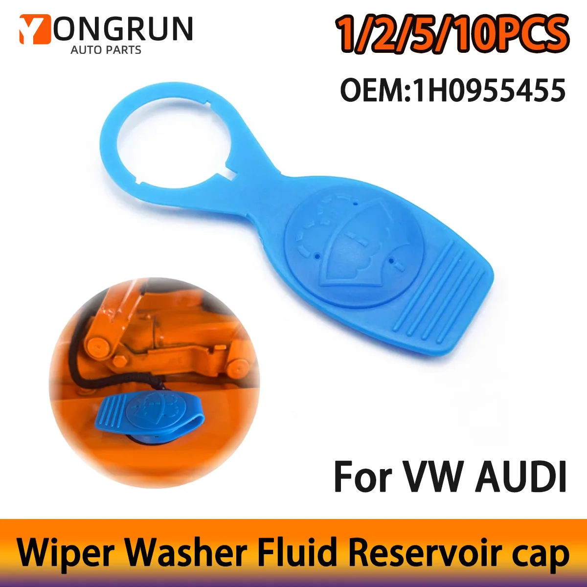 Car Windshield Cleaning Tank Spray Bottle Cap 1H0955455 Is Applicable To Vw Golf Jetta Passat Polo T3 Audio Tt A8 D4 R8 100 80