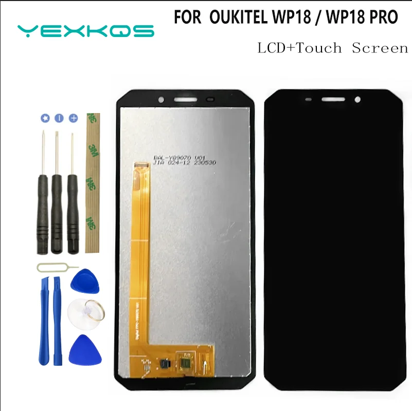 100% oryginał dla OUKITEL WP18 WP18 Pro WP19 WP20 WP16 ekran dotykowy + wymiana zespołu wyświetlacza LCD