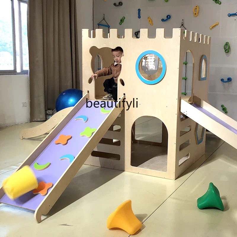 Early Education Center Sports Children's Indoor Castle Slide Climbing Equipment Sensory Integration Training Teaching Aids