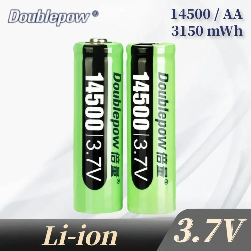 

14500 3.7V AA Rechargeable Lithium Battery No. 5 3150mWh Batteries for Electric Toothbrush Cell Toy + USB Single Slot Charger