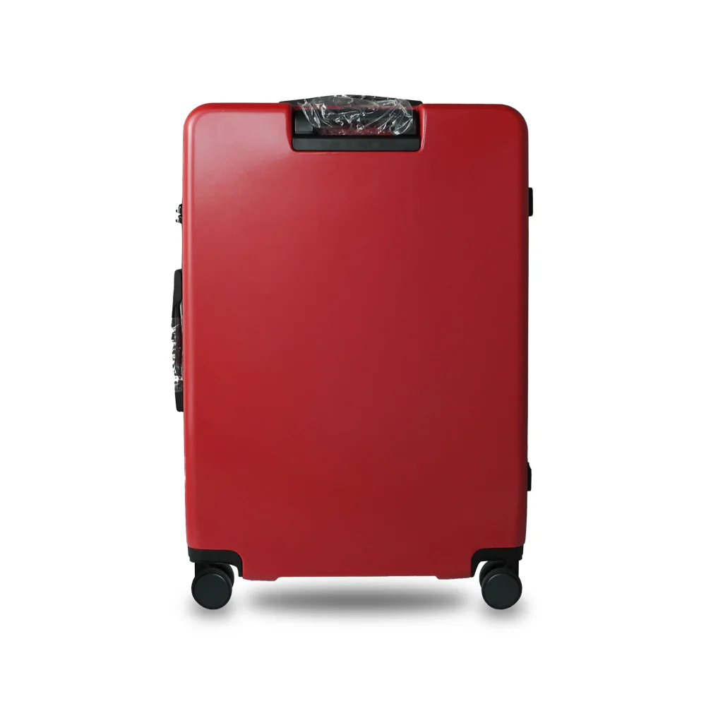 حقيبة حمل جديدة باللون الأحمر مقاس 16 بوصة ذات غلاف صلب بعجلات دوارة للبالغين والأطفال بتصميم خفيف الوزن ومتين