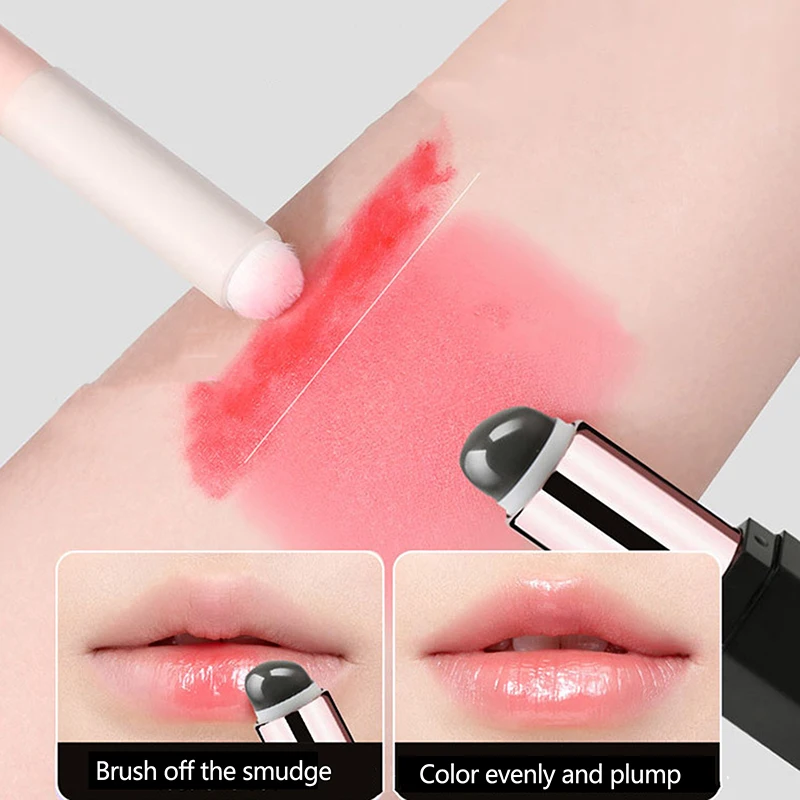 فرشاة خافي عيوب البشرة بزاوية مستديرة الرأس مثل أطراف الأصابع Q فرشاة شفاه سيليكون ناعمة محمولة لأحمر الشفاه #3