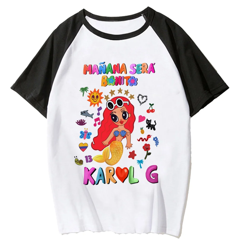 Karol g Manana Sera Bonito t-shirts women Japanese t shirt female comic 2000s clothing