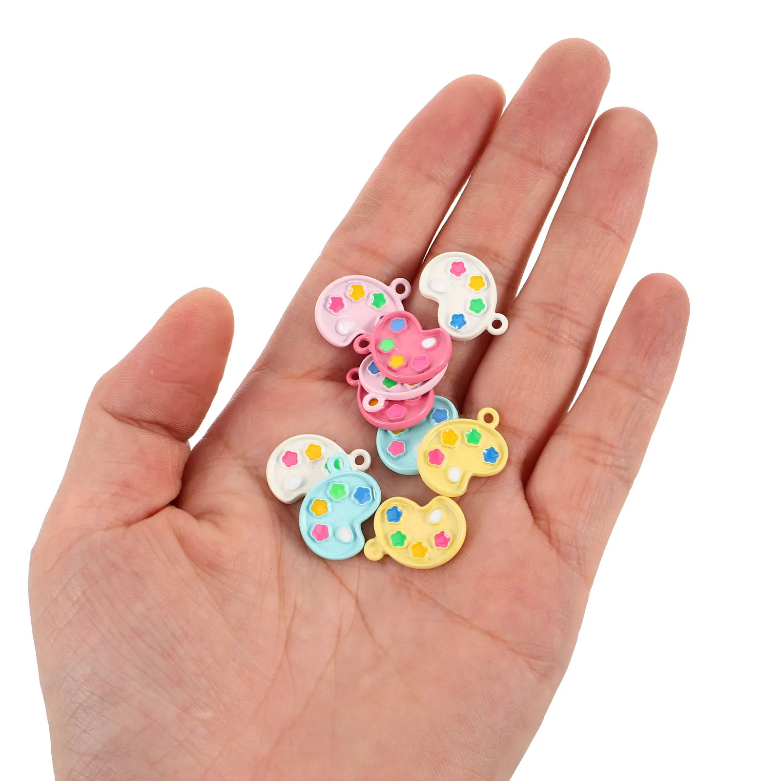 

10 шт. подвесок-палитр из сплава с эмалью, аксессуары для украшений, для изготовления брелоков, ожерелий, серег, принадлежности для рукоделия