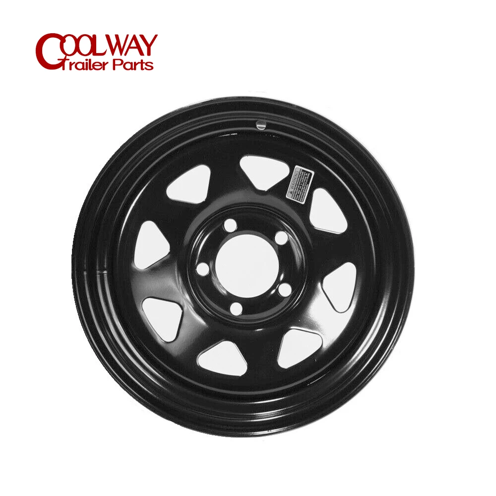 

13 Inch X 4.5J Black Spoke Trailer Rim 5 -114.3 Car Bolt Pattern Caravan Boat RV Parts Accessories