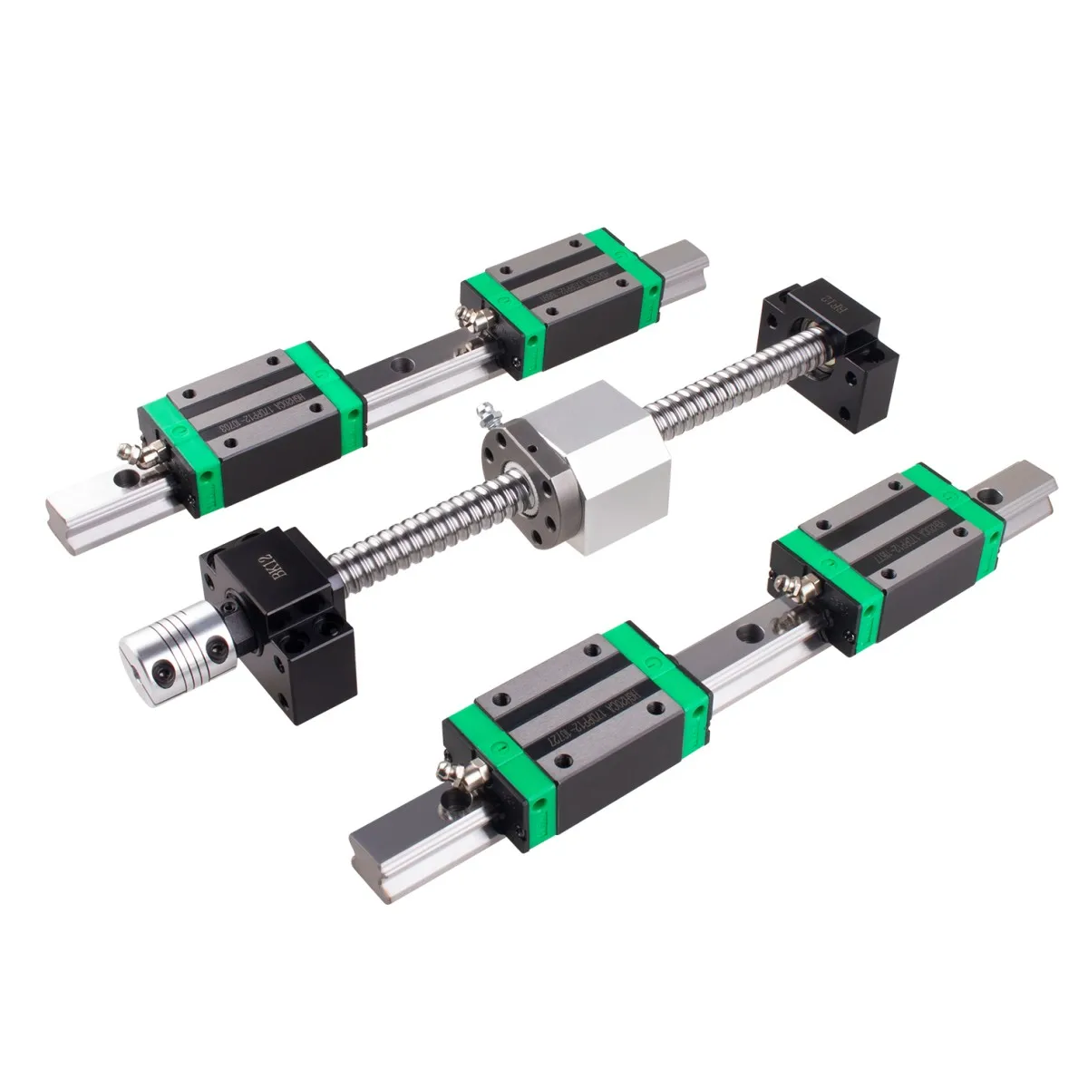 Imagem -03 - Trilho Quadrado Linear com Slides Carriage 2pc Hgh20ca 1pc Sfu1605 Bola Parafuso bk Bf12 End Support Acoplamento Porca Habitação Cnc Grupo Hgr20
