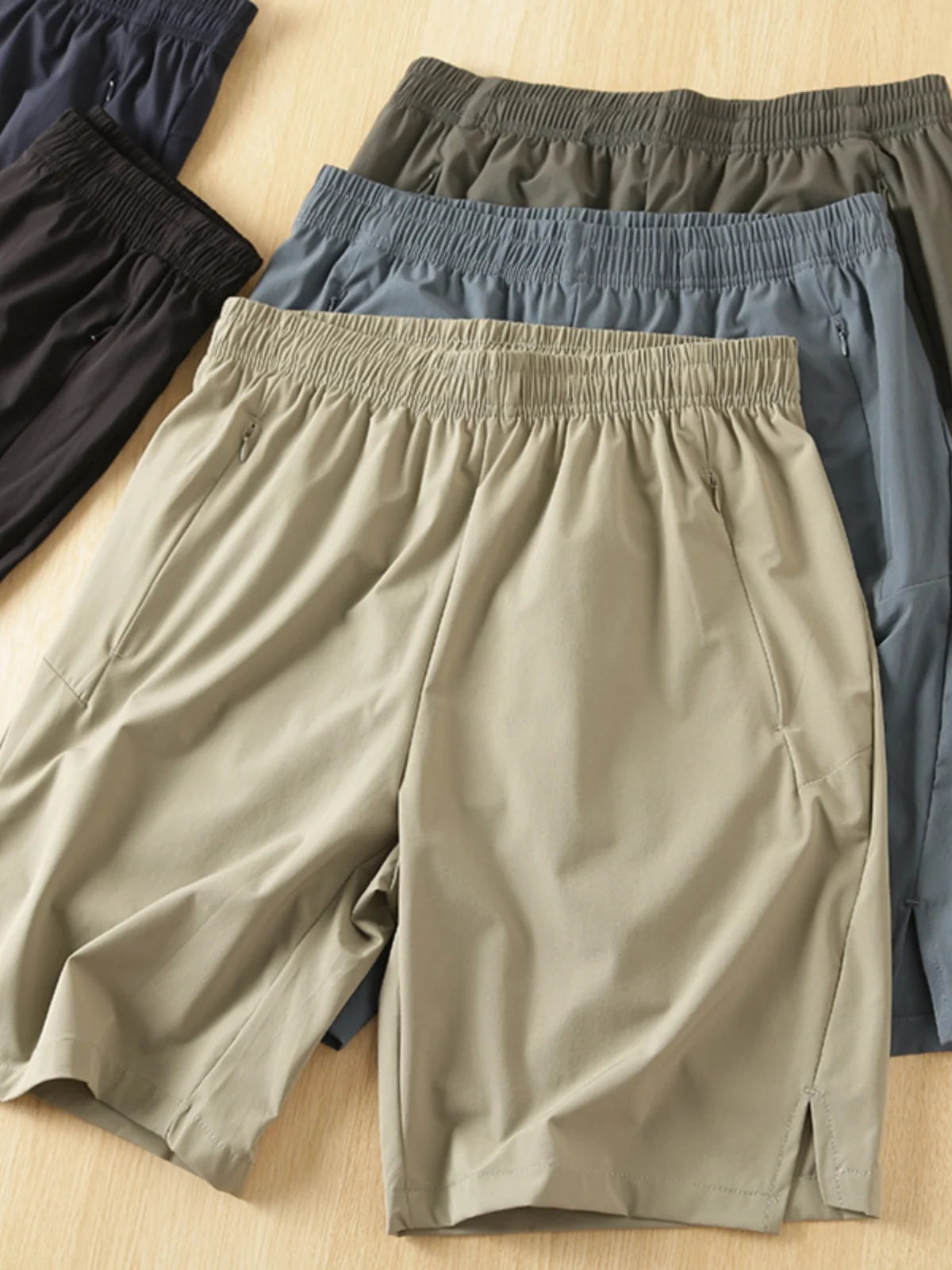 

Silky Lightweight Men's Running orts Breathable Qui Dry Elastic Spor Casual Pants Thin Straight Leg Urban Faion