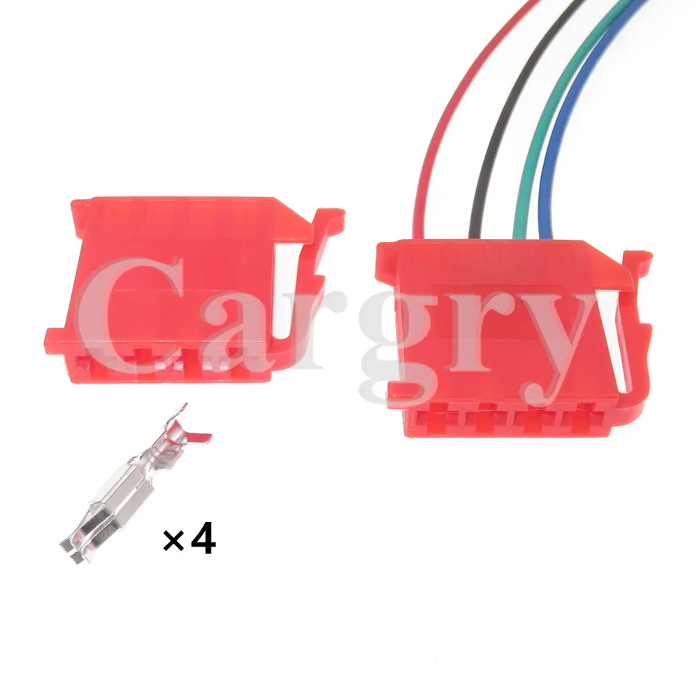 

1 Set 4P 2.8mm Car Plug Cable Socket AC Assembly Red Housing Connector With Pins Automotive Modification Accessories