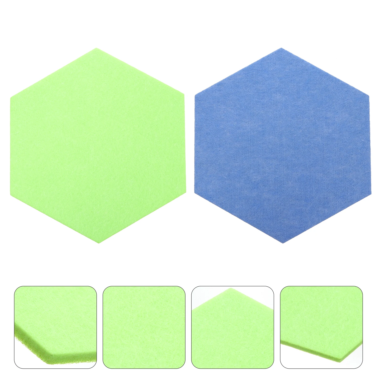 2pcs Hexagon Message Board Felt Display Bulletin Tiles Wall Decor Photo Boards Bright Color Stylish Practical