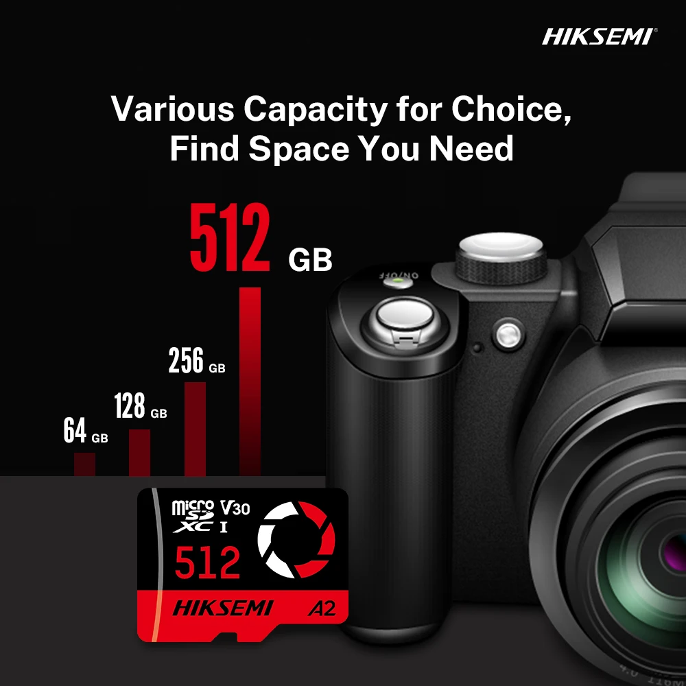 HIKSEMI 캡처 TF 128GB 256GB 512GB 4K SD 카드 클래스 10 UHS-I TLC 최대 180 MB/s 읽기 속도 150 MB/s 쓰기 속도 V30 카메라