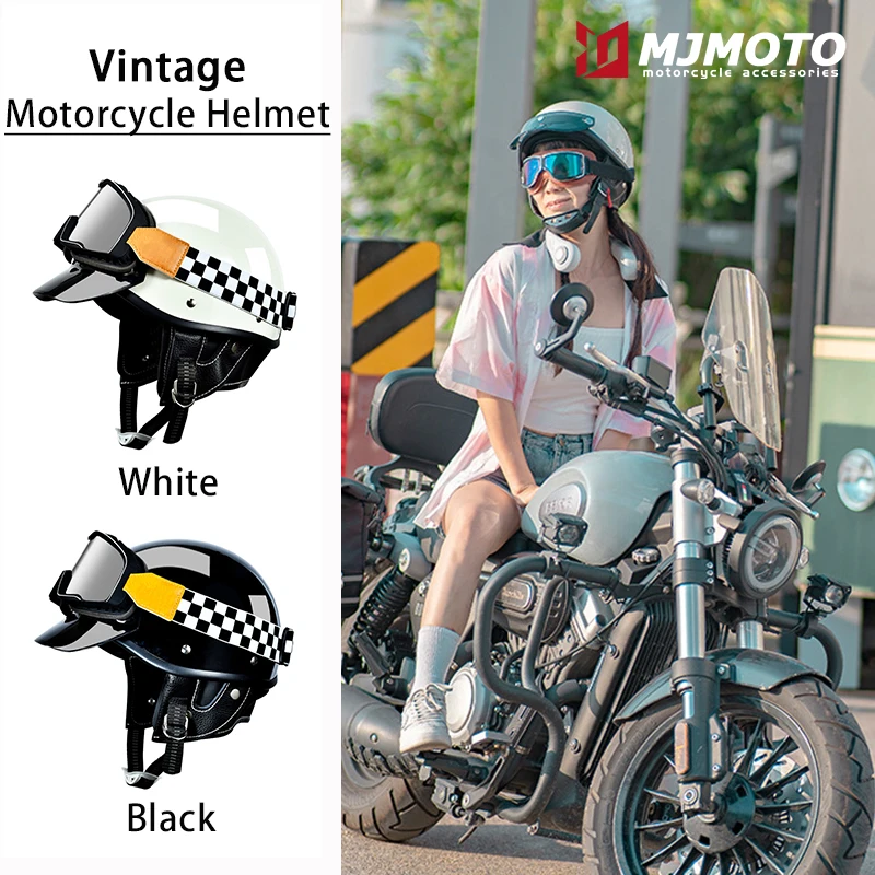 

Vintage City Riding Motorcycle Helmet Men Women Anti-fall Anti-impact Motorbike Helmet Breathable Moto Biker Helmet Lightweight