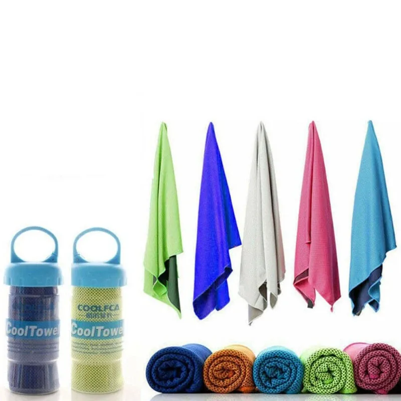4 x Instant Cooling Towel Set Gym Bodybuilding Cycling Running Sports Yoga