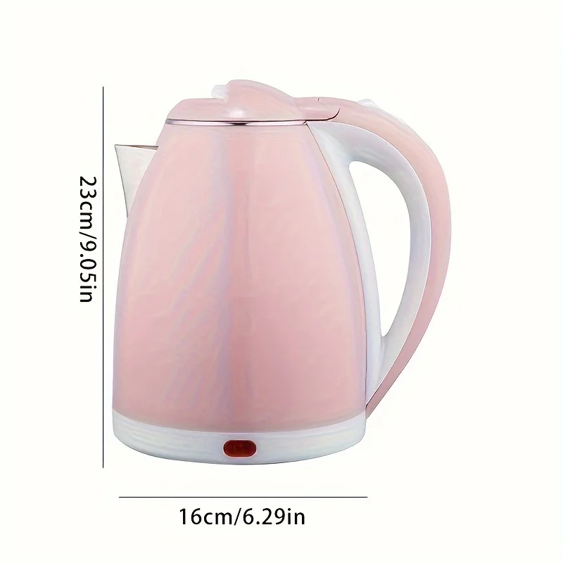 AU Plug Electric Kettle,Cordless Pot, Portable Electric Kettle,Double Layer Anti Scalding Hot Pot,Strong Fast Boiling Pot,Pink