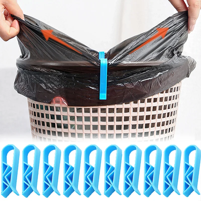 10/20/50PCS Garbage Bin Clip Garbage Bag Anti Slip Bracket Clip Snack Bag Seal Kitchen Bathroom Organizer Household Organizer