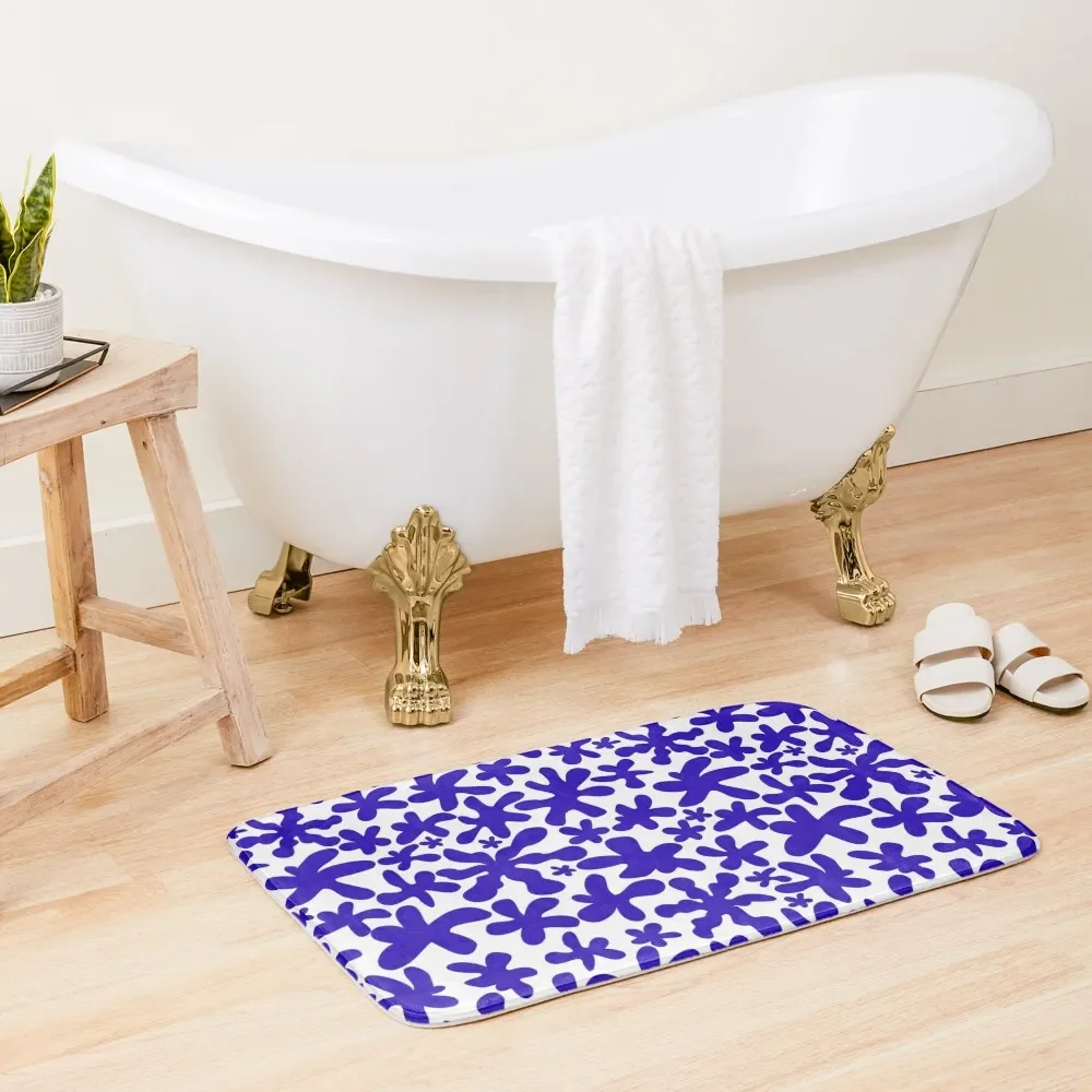 

Modern Flower Pattern - Matisse Bath Mat Bathroom Shower Curtain Bathroom Absorbent Quick Dry Mat