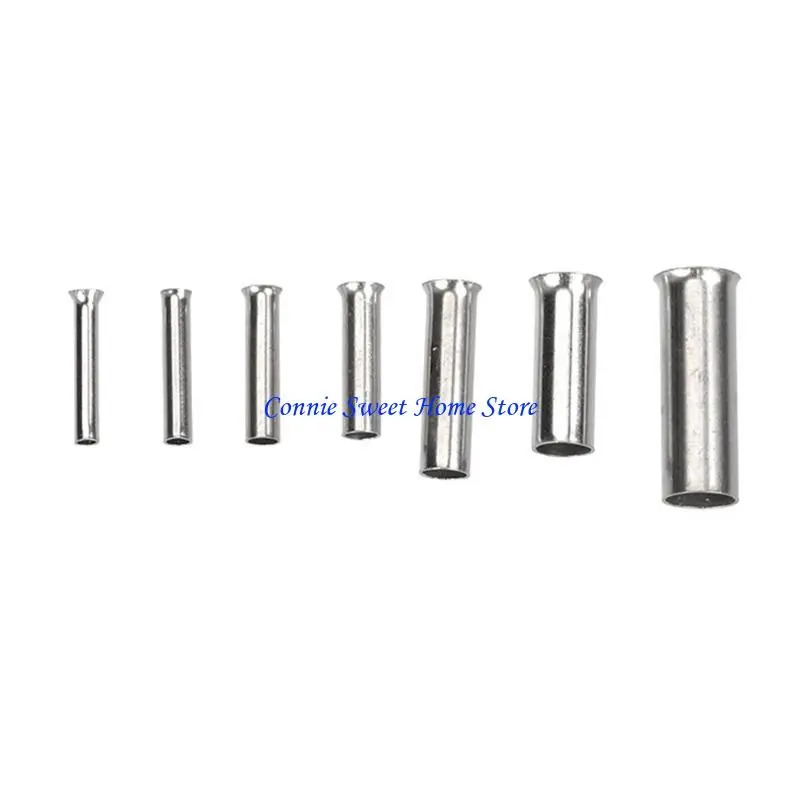 LXAF 600pcs Wire End Ferrules Assortment Uninsulated Cable Sleeves Set Wire End Ferrules Set Mix Size for Wire Connection