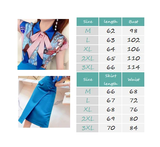 Dress women's summer 2024 niche design sense fashion contrast print shirt advanced sense bag hip skirt two-piece suit