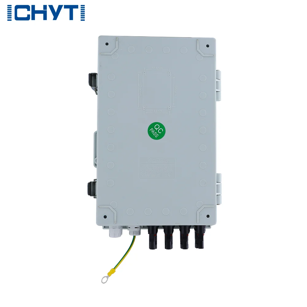 New Waterproof Outdoor Surface Mounted 4-in-1-out 600V IP65 Solar PV Surge Lightning Protection DC Distribution Box Combiner Box