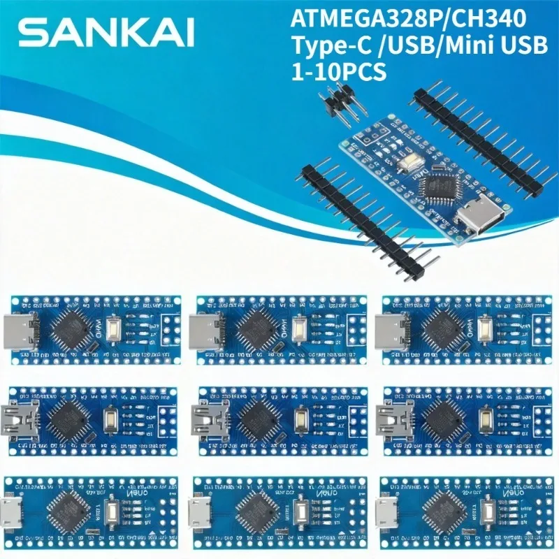 1-10-個-arduino-用ブートローダー互換ナノコントローラー付き-ch340-usb-ドライバー-16mhz-atmega328p-type-c-mini-usb-nano-30