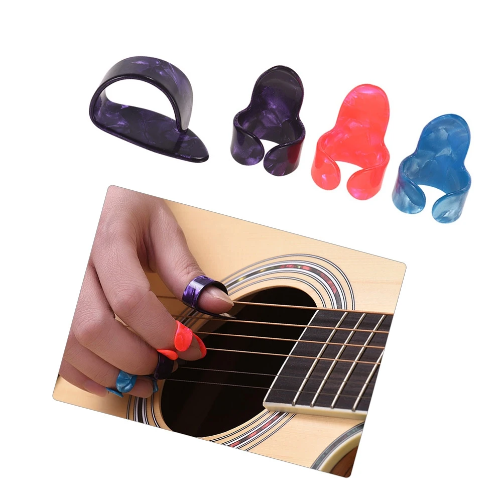 

Guitar Accessories Kit Includes 20pcs Silicone Guitar Finger Protectors + 10pcs Guitar Picks + 4pcs Thumb & Finger Picks