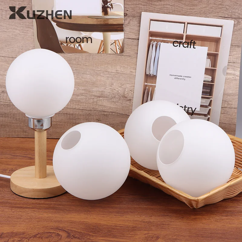 White Glass Lamp Shade, Milky Globe Lampshades Fitting Lamp, D/6/8/10cm/D12/13cm D15cm Round Light Cover