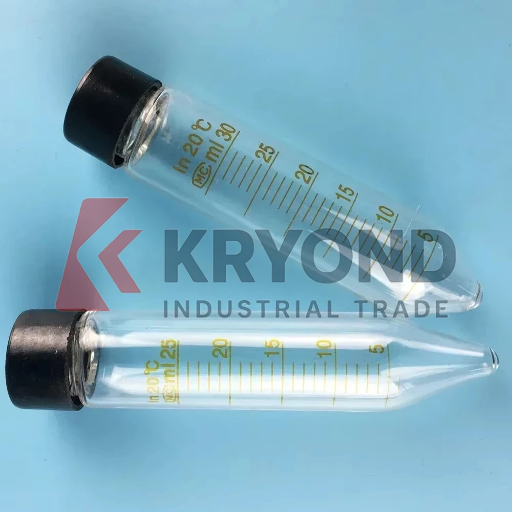 Precision 5pcs Glass Screw Tip Bottom Test Tube & Graduated Centrifuge Tube Set 5/10/15/20/25/30/50ml Original Product