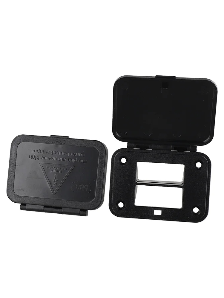 50A لوحة قوس ل RVs للسفن لليخوت IP20 حواف بلاستيكية على الإنترنت وألواح مع مسامير 2 غرز سوداء