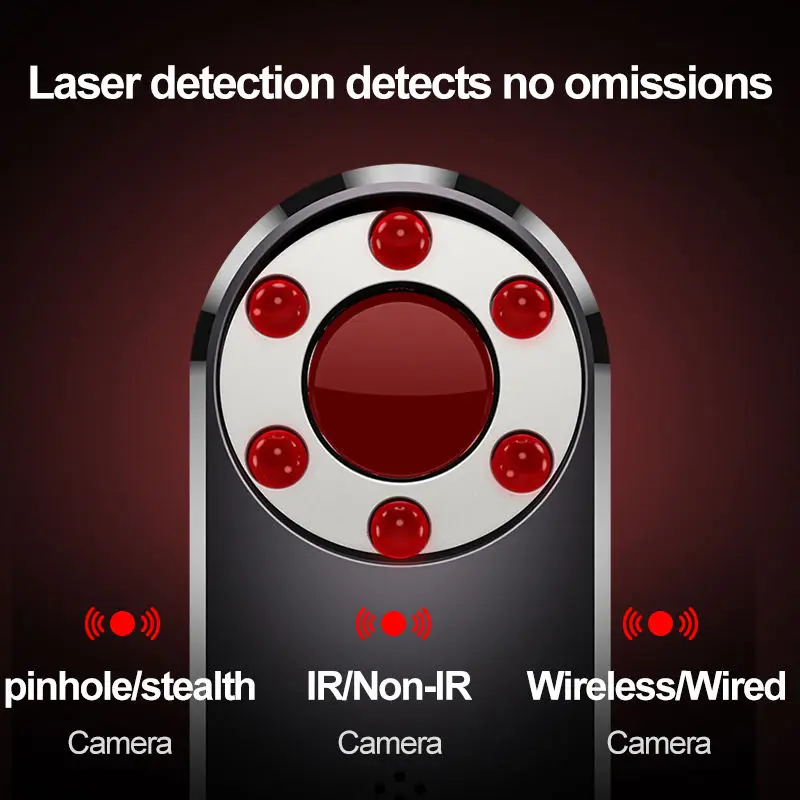 Imagem -06 - Detector de Câmera Mini Portátil Anti-candid Hotel Cam Finder com Alarme Scanner Infravermelho Scanner Ak400