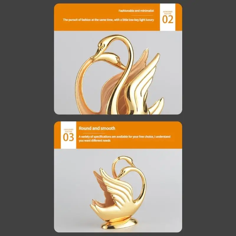 652F أنيقة شكل حيوانات حيوانات حيوانات زنسية مع حامل منديل الانتهاء من الذهب #3