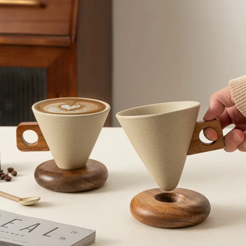 

1pc Vintage Coarse Ceramic Coffee Cup American Latte Ceramic Cup Creative Home Mug Living Room Coffee Table Decoration Ornament