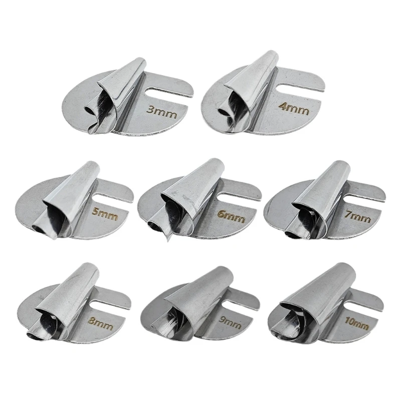 8x/Set Sewing Rolled Hemmer Foot for Sewing Machine 3/4/5/6/7/8/9/10mm Wide Rolled Hem Foot Metal Sewing Supplies Dropship