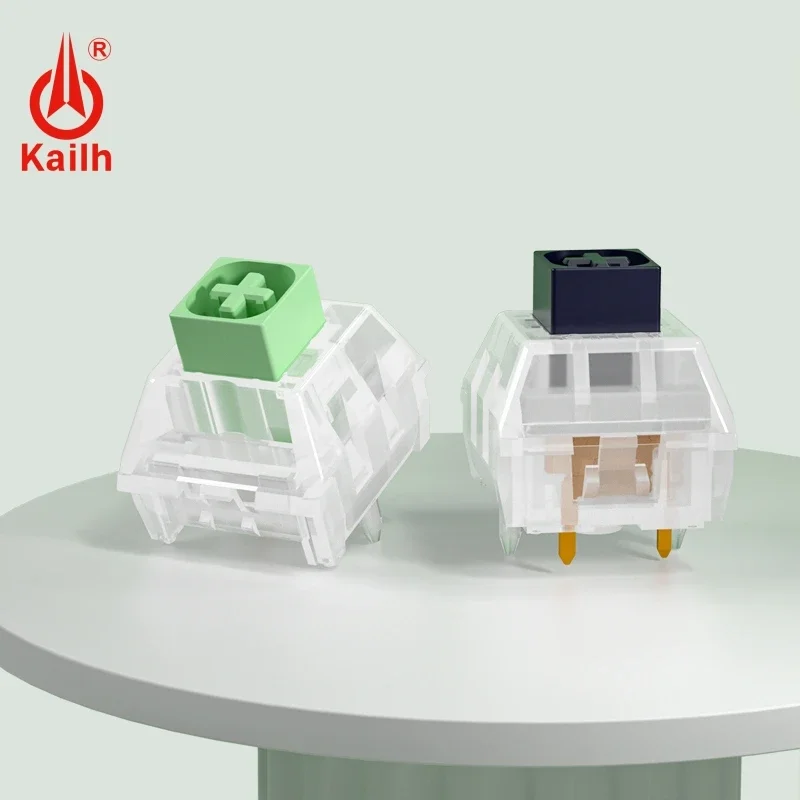 

Kailh Box Crystal Jade & Crystal Blue Mechanical Switch - Clicky Tactile, 3-Pin, Cherry MX Compatible, Crisp Typing Feel