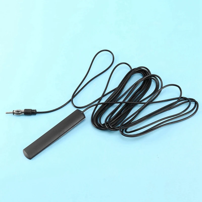 6X ANT-309 Car Radio Antenna - Universal Car FM Radio Antenna Patch Black Radio Antenna 85-112MHZ 5M Cable